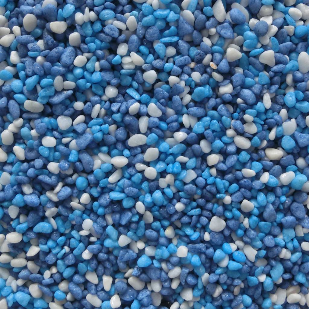 Farbkies Mix, blauweiß